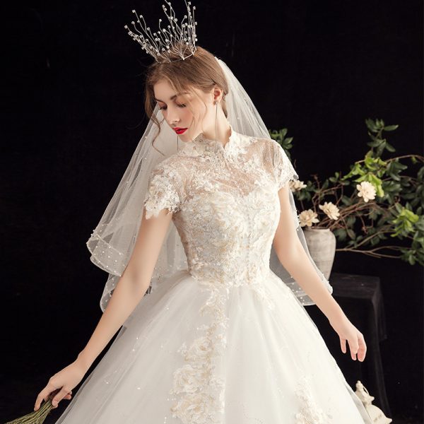 Forest style 2024 new style, bridal style, floor-length French style, slimming princess wedding dress. - Image 2