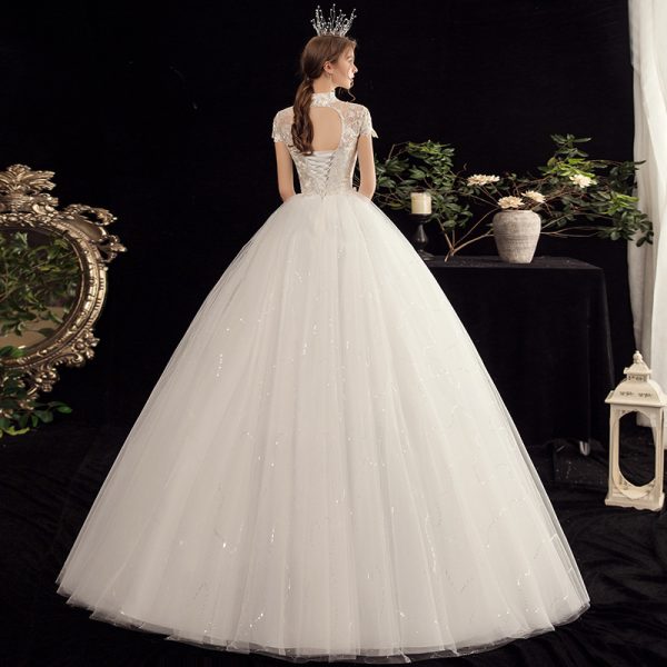 Forest style 2024 new style, bridal style, floor-length French style, slimming princess wedding dress. - Image 4