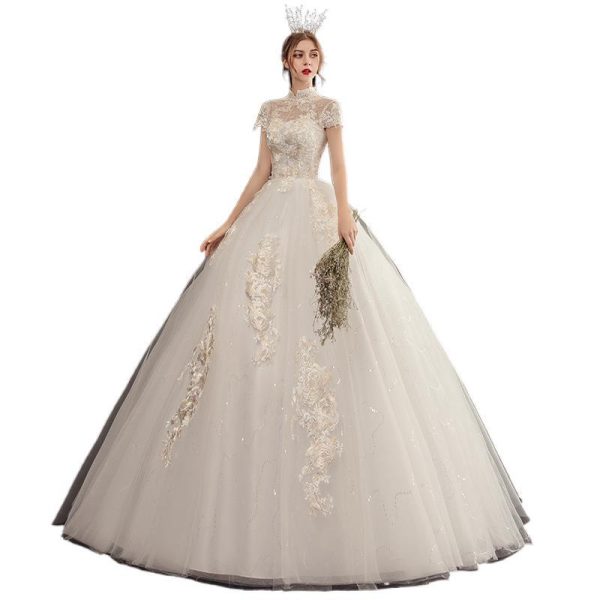 Forest style 2024 new style, bridal style, floor-length French style, slimming princess wedding dress. - Image 5