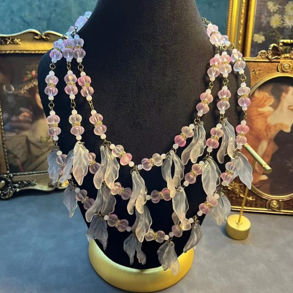Stylish French petal tassel jewelry. Hand-beaded and elegant. - Image 4
