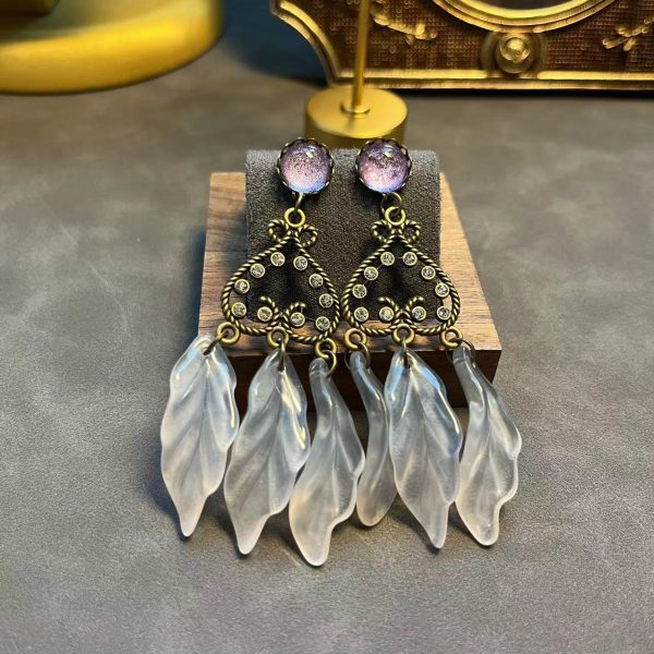 Stylish French petal tassel jewelry. Hand-beaded and elegant. - Image 3