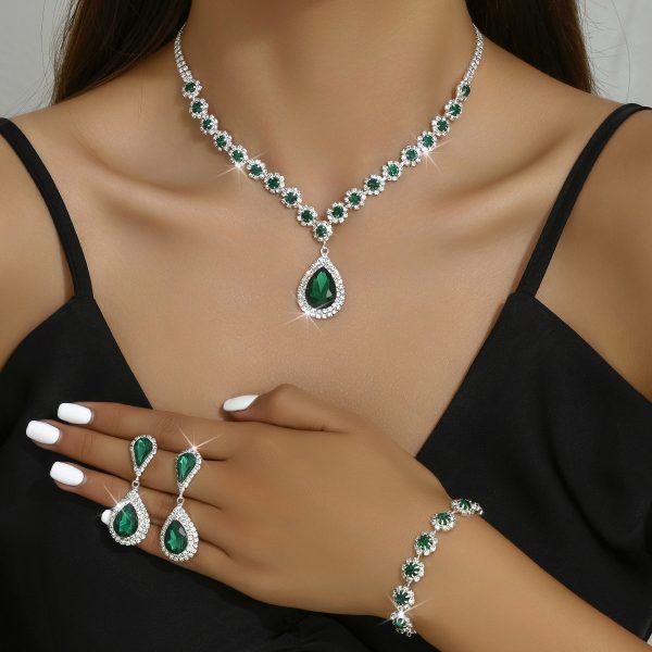 Brilliant wedding jewelry set. Colorful with diamonds and flowers. - Image 4