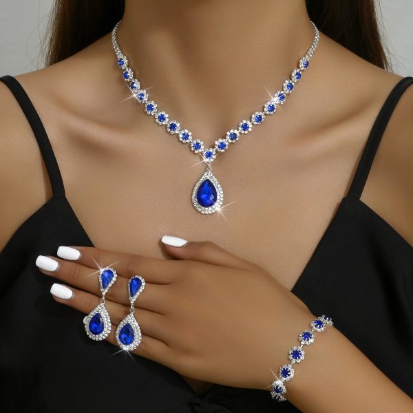 Brilliant wedding jewelry set. Colorful with diamonds and flowers. - Image 2